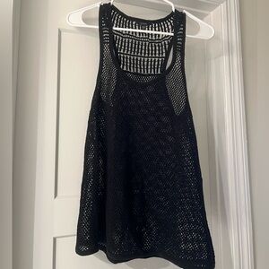 Guess Black Mesh Tank Top